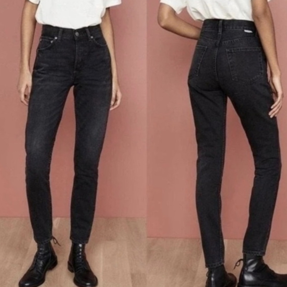 The Billy High-waisted Rigid Skinny Jean Size 25 Black